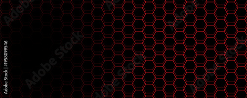 abstract hexagon dark red background