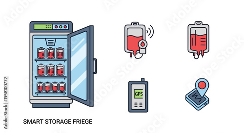 Smart Refrigerator with Open Door.
