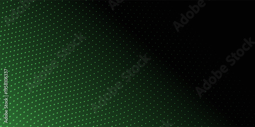 Abstract black background and green ball