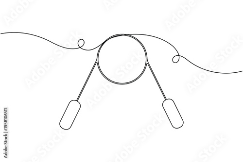 Hand gripper icon continuous one line art single drawing on white background minimalist exercise equipment symbol outline vector illustration