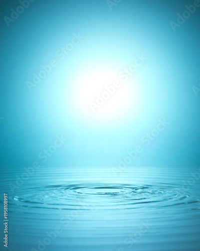 Soft Blue Gradient Background With Waves