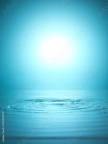 Soft Abstract Blue Gradient Background With Waves