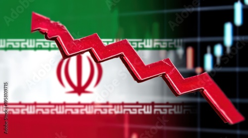 Economic downturn in iran market analysis financial trends digital environment graphical representation