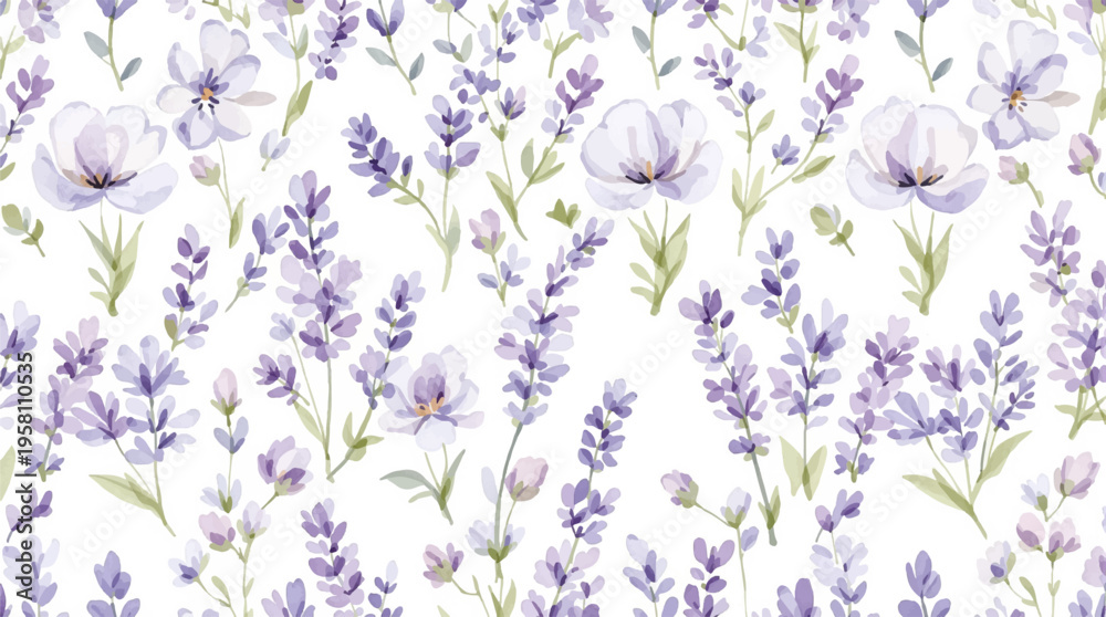 Fototapeta premium Gentle botanical illustration framing a clean invitation design with pastel tones