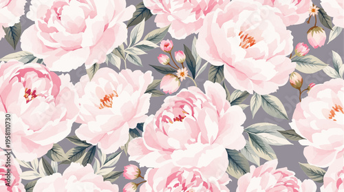 Fresh garden blossoms outlining a simple elegant greeting card design