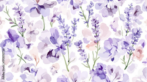 Dreamlike floral border surrounding a bright white canvas for invitations