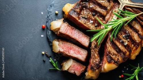 Grilled steak preparation kitchen food photography culinary environment close-up view gourmet cooking techniques