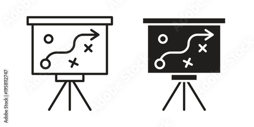 Strategy icons. Black and White Vector Icons. can be used web and mobile