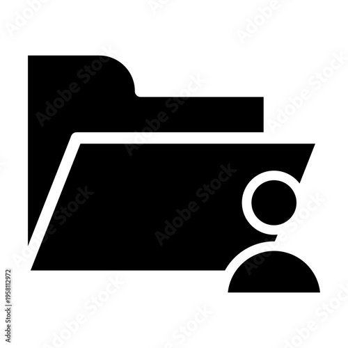 Folder vector icon. Database Illustration sign. File storage symbol. jacket logo. Design for web and app.