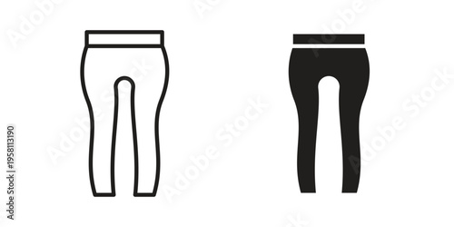 Tights icons. Black and White Vector Icons. can be used web and mobile