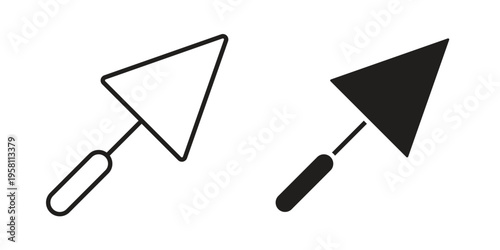 Trowel icons. Black and White Vector Icons. can be used web and mobile