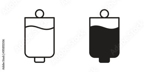 Urinal icons. Black and White Vector Icons. can be used web and mobile