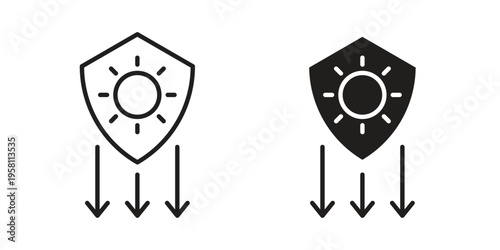 UV icons. Black and White Vector Icons. can be used web and mobile