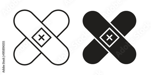 Wound icons. Black and White Vector Icons. can be used web and mobile