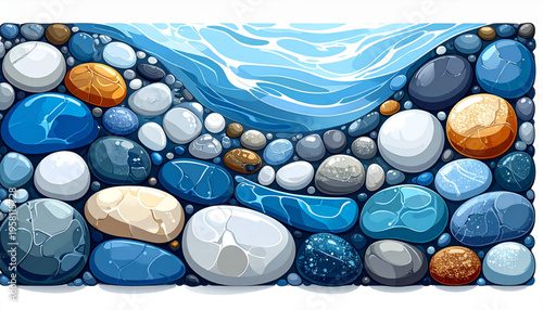 Riverbed Pebble Mosaic