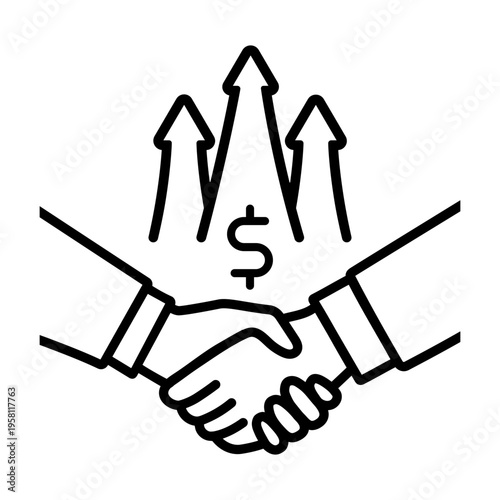 Increase sale icon vector. Income growth Illustration sign. Business growth symbol or logo.