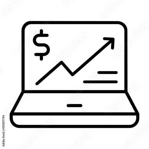 Increase sale icon vector. Income growth Illustration sign. Business growth symbol or logo.