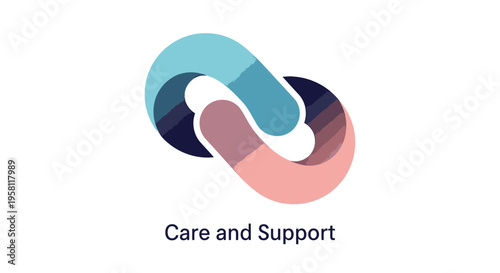 Care and Support colorful link logo.