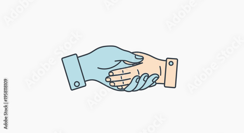 Two hands shaking in agreement.