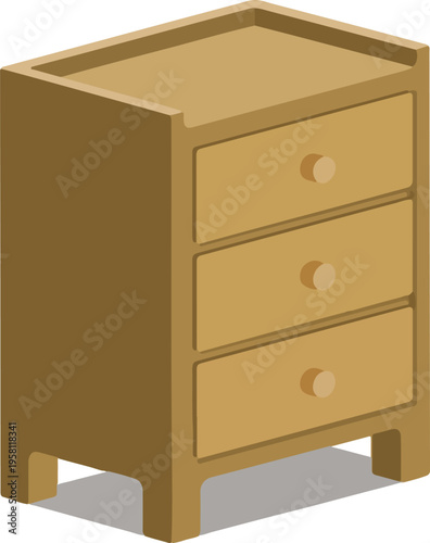 chest of drawers isolated