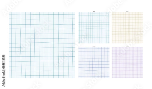 Luminous Hand Drawn Grid Material in Teal Aurora Palette - Repeating Crosshatch Tile for Wallpaper Fabric and Packaging Application with Morning Handdrawn Line Wobble and Unique Stroke Weight