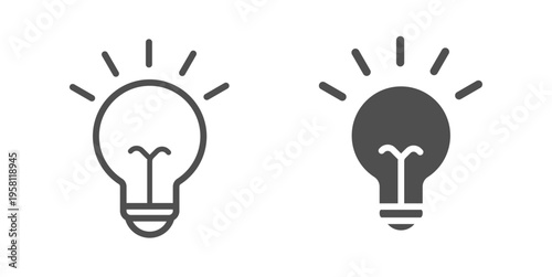 Light Bulb vector Icon – Idea and Innovation Symbol