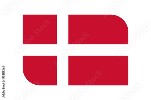 Free Download Denmark flag icon with rounded corners on transparent background - GFXLoad