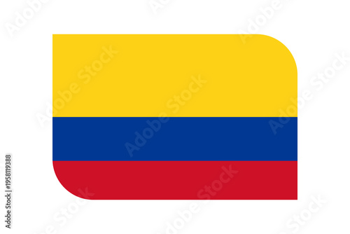 Flag of Colombia represented as a rounded rectangle icon on transparent background Free Download Flag of Colombia represented as a rounded rectangle icon on transparent background - GFXLoad
