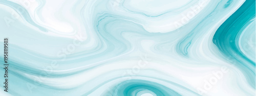 Vector Abstract flowing teal marble pattern that shows liquid-like appearance with soft shades bring peace, serene surface textures and create soothing aesthetic for any design backdrop