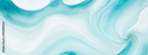 Vector Fluid turquoise azure patterns create artistic impression in seamless design for backdrop abstract art with swirling form and unique texture shows liquid flow effect