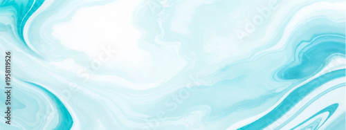 Vector Abstract blue marble blends fluid aqua-toned hues, swirling textures, artistic surface feels elegant, seamless and evokes serenity and aqua tones blend smoothly.