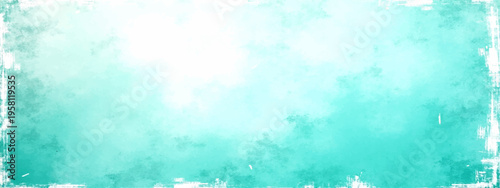 Vector Abstract Teal Watercolor Painting on a paper sheet with dreamy feel and creative artwork design that represents artistic flair. It is a stunning visual with delicate touch. 