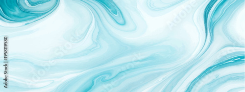 Vector Abstract aquatic painting reveals dynamic ocean waves and fluid color schemes evoke liquid motion and azure water movement , texture creates depth and artistic impressions