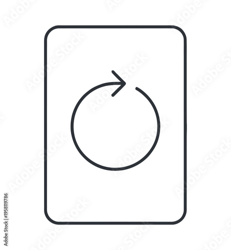 Bold black circular arrow with a clockwise direction