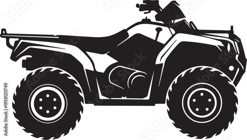 Vector ATV quad bike silhouette icon