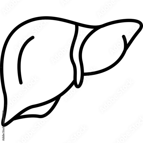 Liver Internal Organ Fill Icon: Human Digestive System