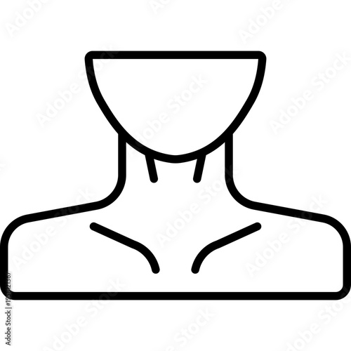 Neck Cervical Anatomy Fill Icon: Human Body Connection
