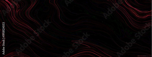 Vector Abstract dark red wave flow dark background and mysterious pattern.