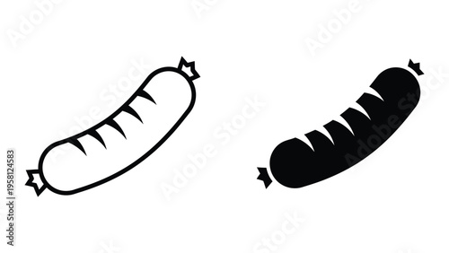 two stylized worms crawling in opposite directions vector illustration