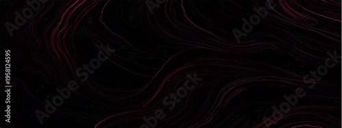 Vector Abstract flowing dark art, lines and strokes illustration, swirling pattern, contemporary artistic, modern design, black and crimson artistic, creative background.