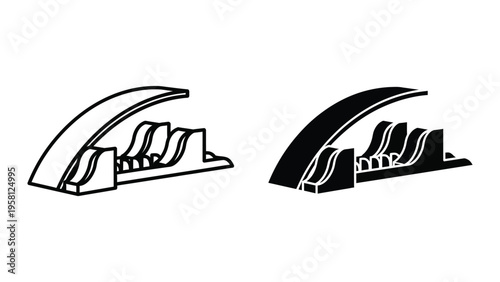 open book with turning pages flat design vector illustration