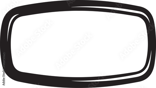 Black and white rectangular frame with thick border outline