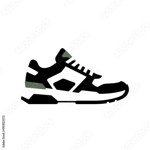 Black and White Athletic Shoe Design.