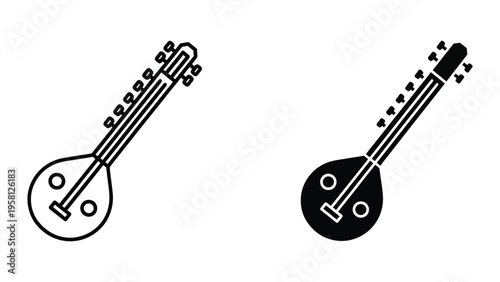 two vintage thermometers with celsius and fahrenheit scales vector illustration