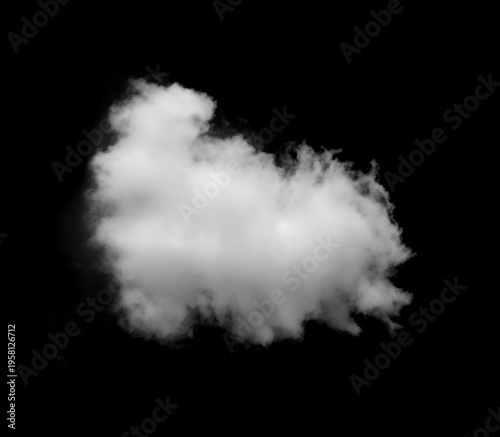 White clouds against a black background.	