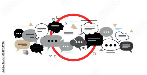 Minimalist modern-retro collage of a black-and-white basket filled with vegetables, white cut-out outline, overlapping green and muted orange circles creating