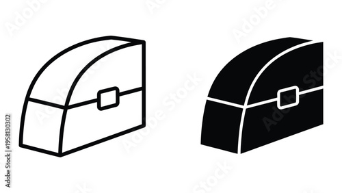 minimalist briefcase flat design vector illustration isolated on white