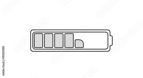 Battery level icon showing approximately 80 percent charge