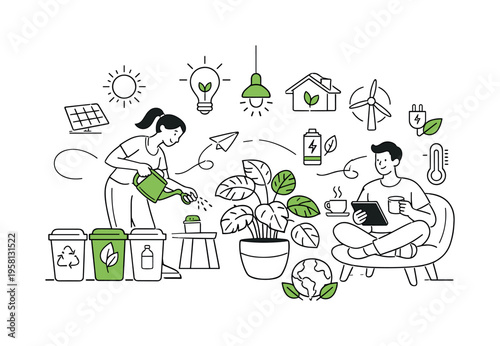 Employee productivity analytics represented by a profile card connected to performance metrics, symbolizing individual contribution and data-driven evaluation.