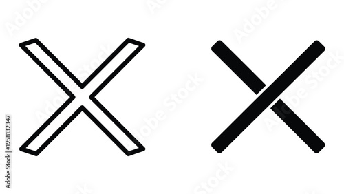 bold cross symbols in flat design vector illustration